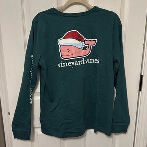 Brand New Women’s Long Sleeve Santa Whale Graphic Tee
